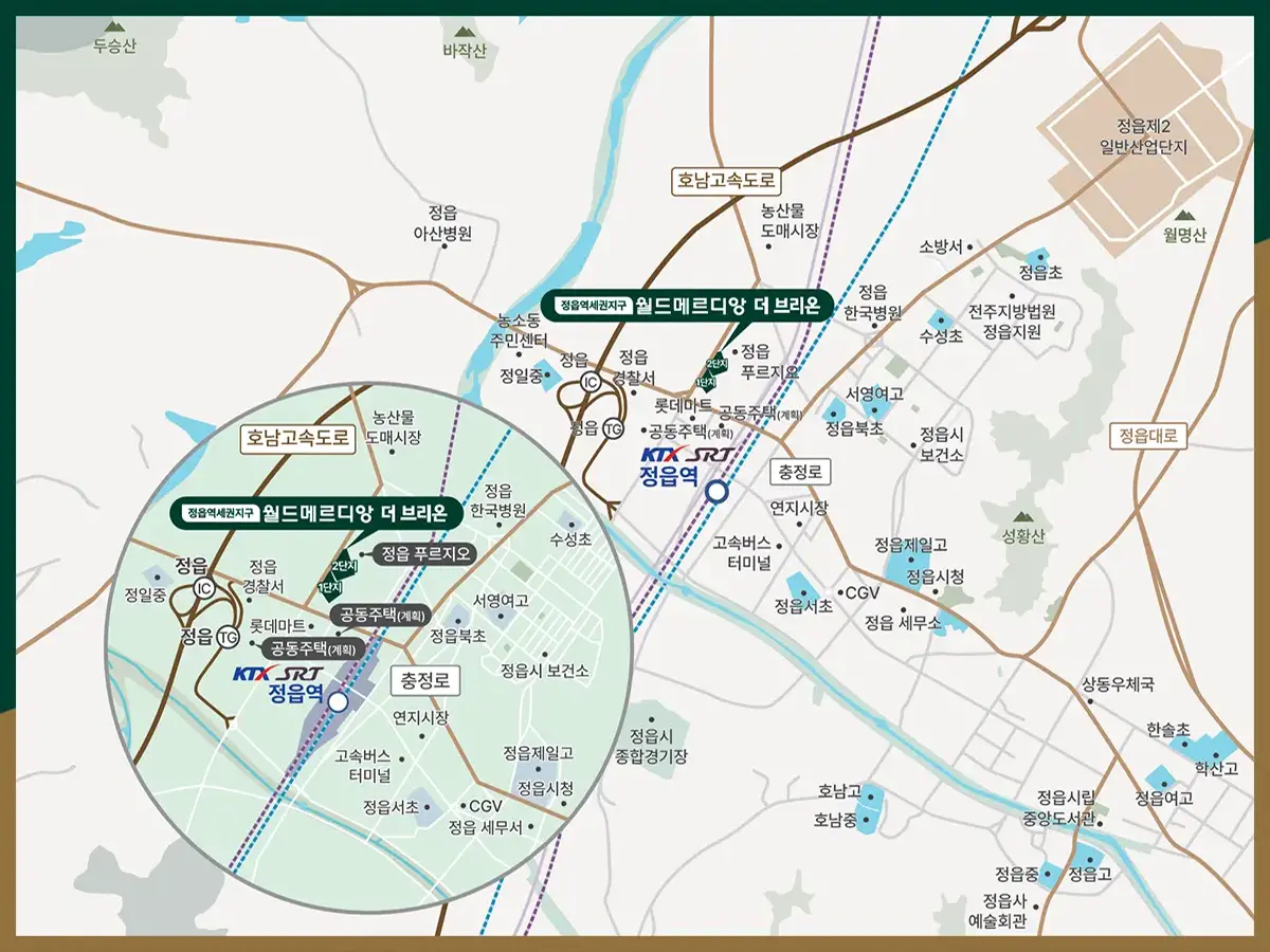 정읍의 입지환경입니다