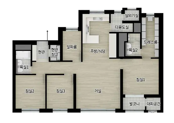 전용면적 84A타입 평면도